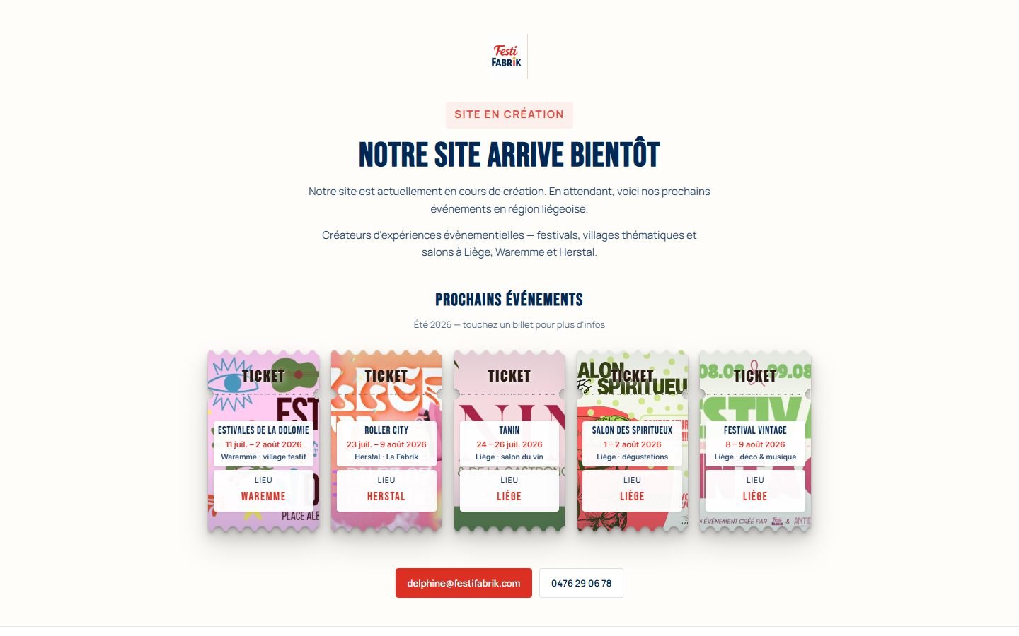 Capture du site FestiFabrik