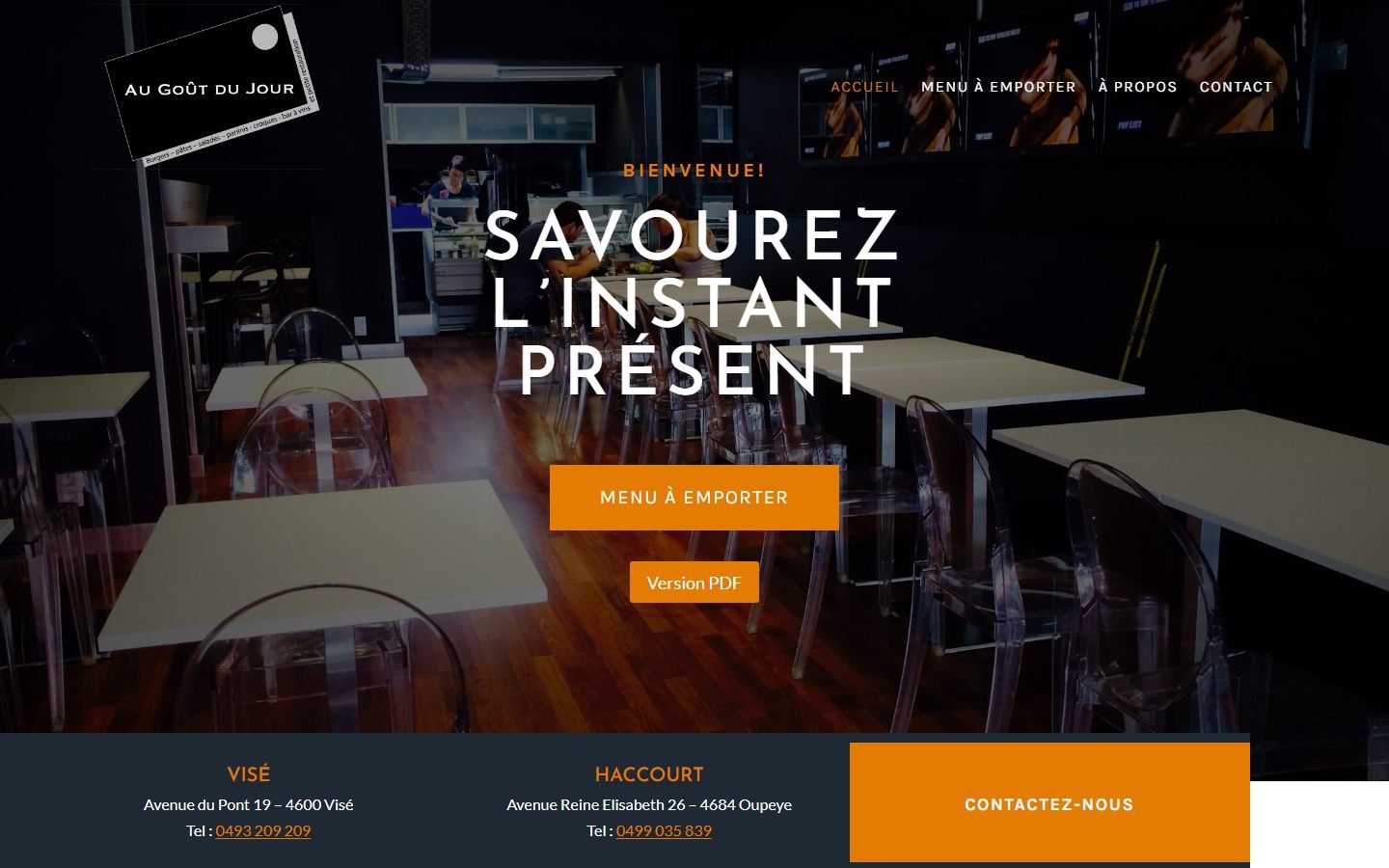 Capture du site Au Goût du Jour