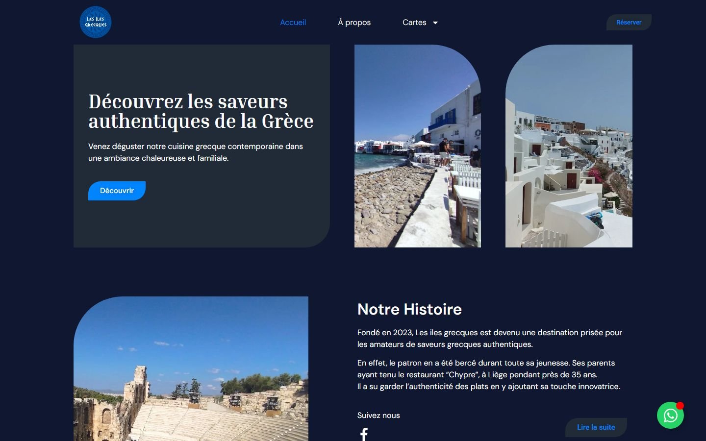 Capture du site Les Îles Grecques