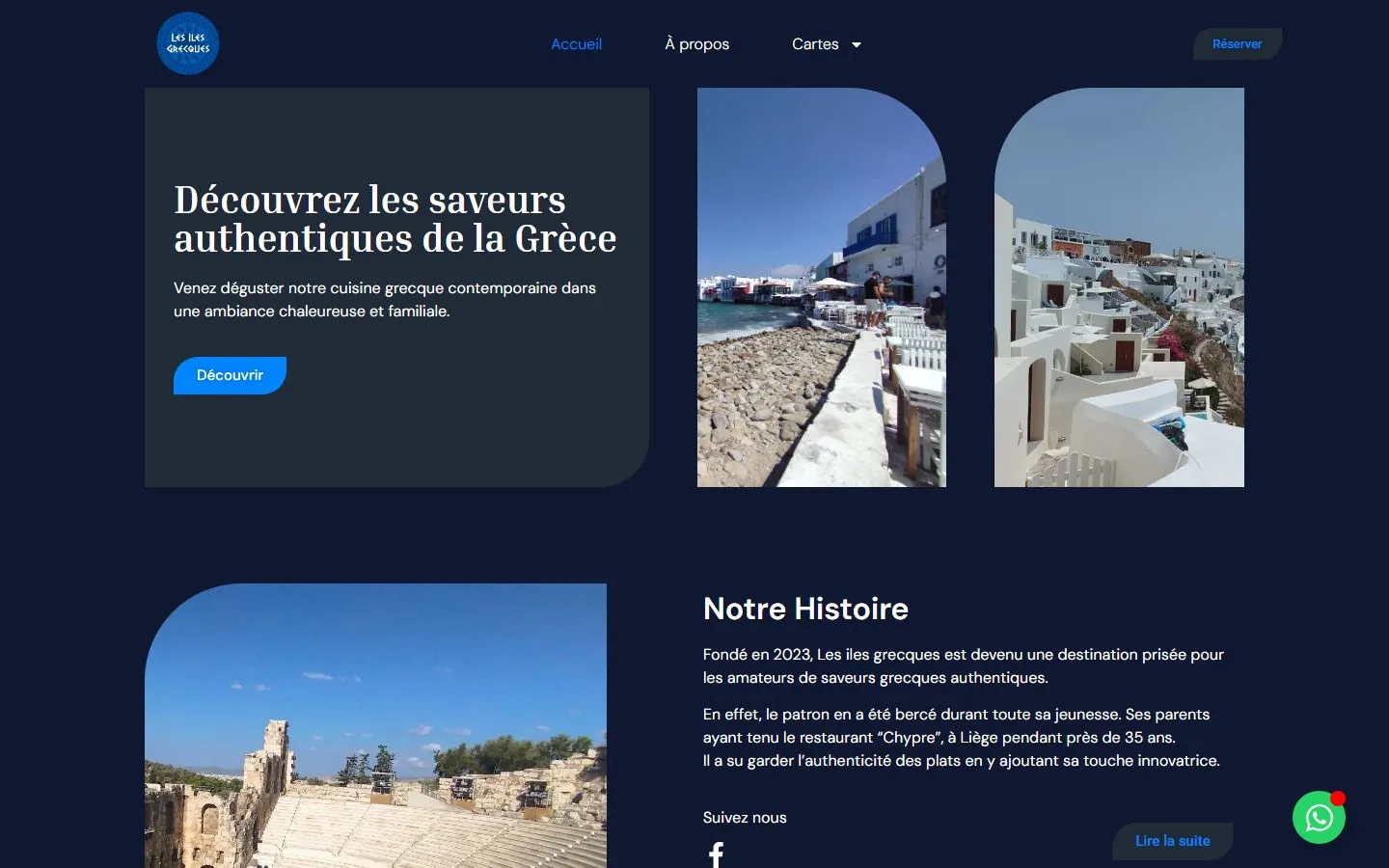 Capture du site Les Îles Grecques
